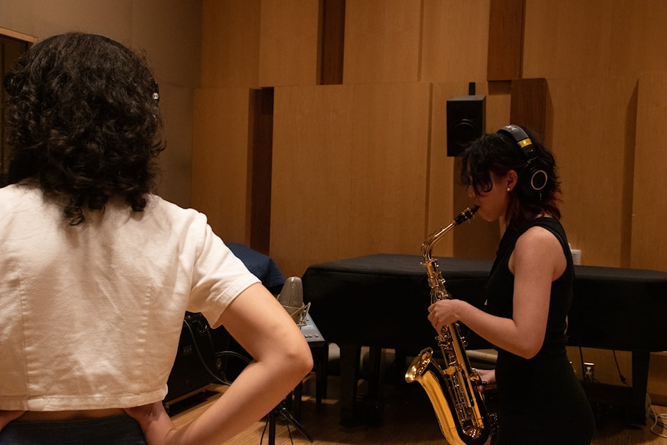 Humber Student playing saxophone