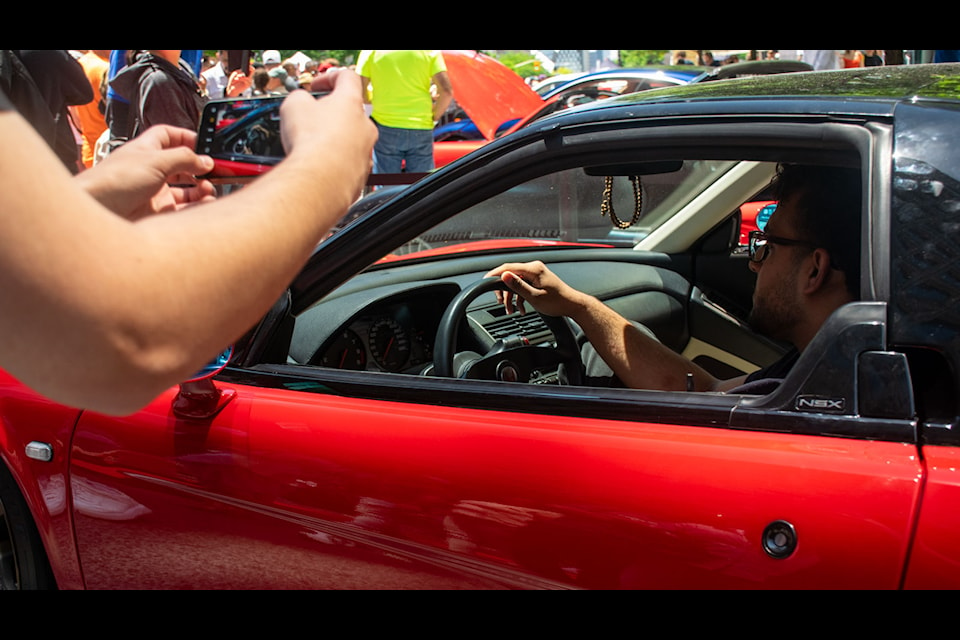 Big draw for attendees was the Honda NSX in which they could take a seat.