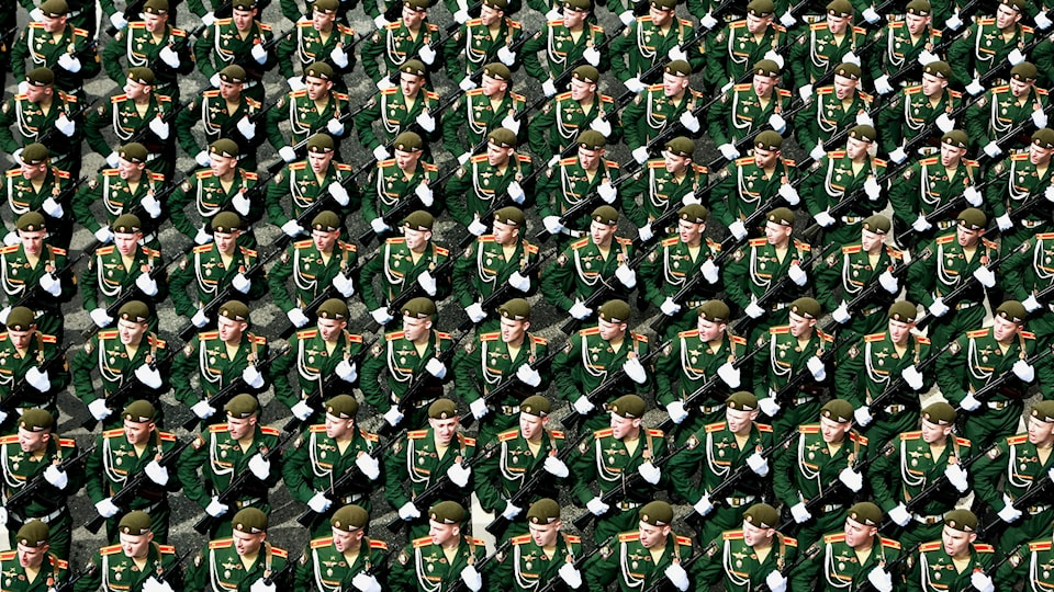 Russian Cadets in formation