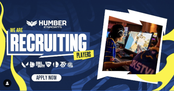 Humber Esports recruitment poster